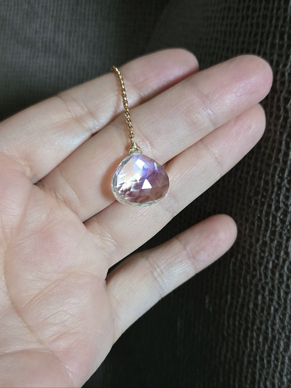 Rainbow🌈 Moonstone🌙 Y-Necklace - Picture 5 of 16